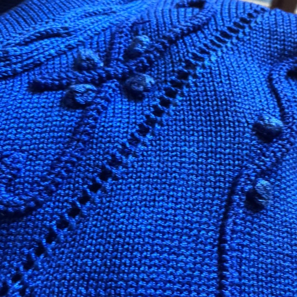 Vintage Peruvian Connection knit Cardigan Sweater 💯 Pima cotton, size Large - Picture 9 of 12